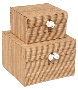 Atmosphera Set of 2 Storage Boxes - 19x17x12cm - Different Colors