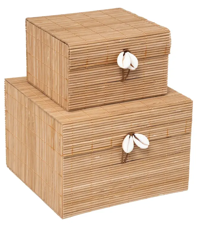 Set of 2 Storage Boxes - 19x17x12cm - Different Colors