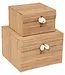 Set of 2 Storage Boxes - 19x17x12cm - Different Colors