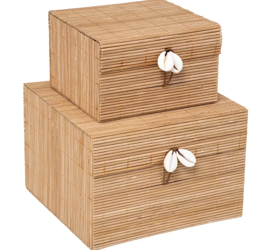 Set of 2 Storage Boxes - 19x17x12cm - Different Colors