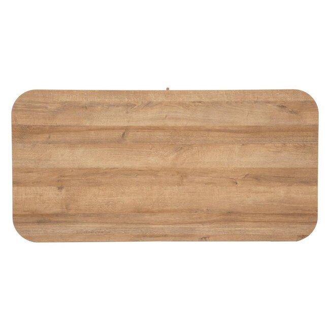 Coffee table with 2 Doors - 120x60cm - Oak effect