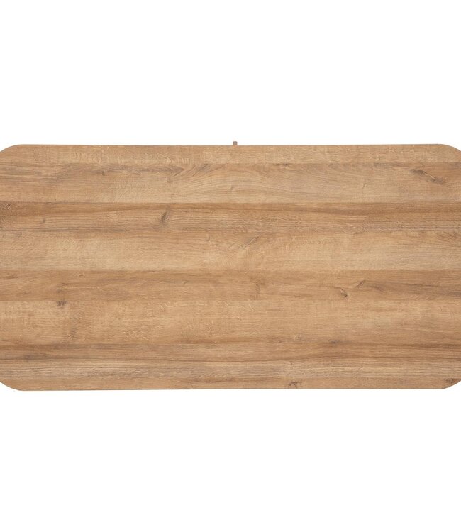 Coffee table with 2 Doors - 120x60cm - Oak effect