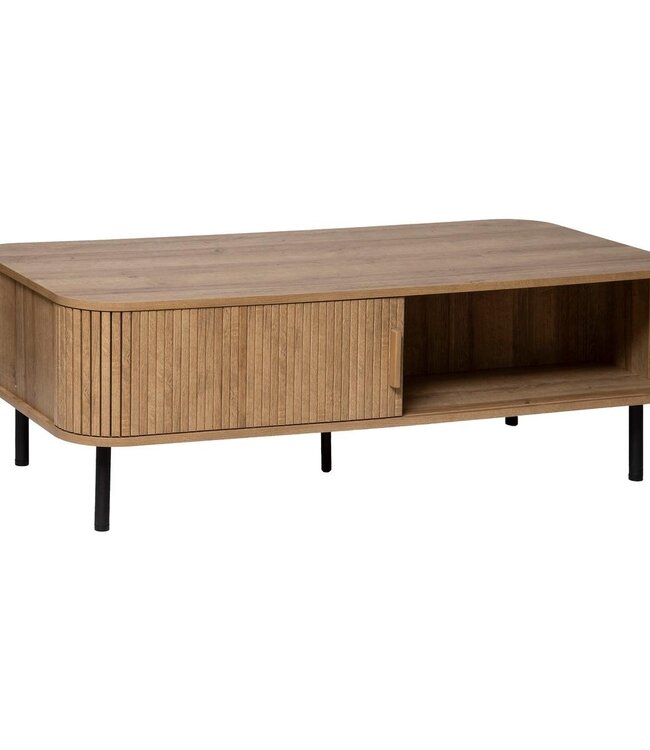 Coffee table with 2 Doors - 120x60cm - Oak effect