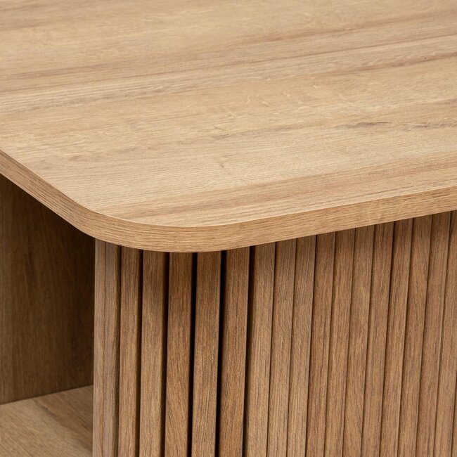 Veneer bar table - 120x60x102cm - Wood effect