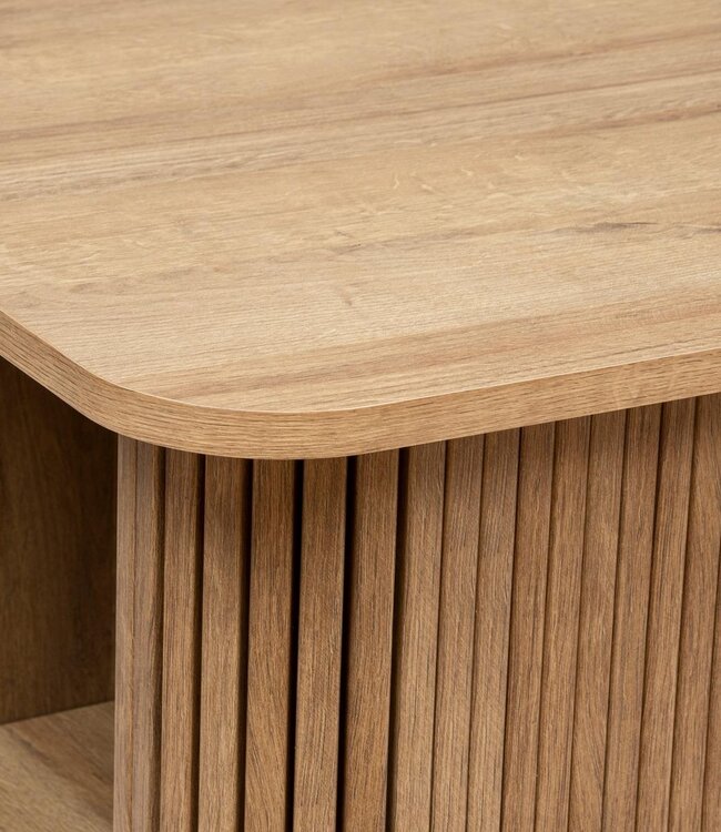 Veneer bar table - 120x60x102cm - Wood effect