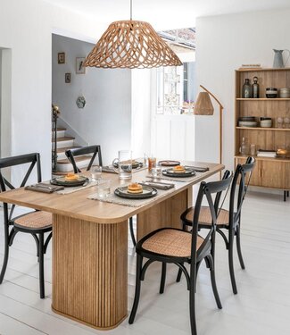 Atmosphera Eettafel in Fineer - 180x90x75cm - Houteffect