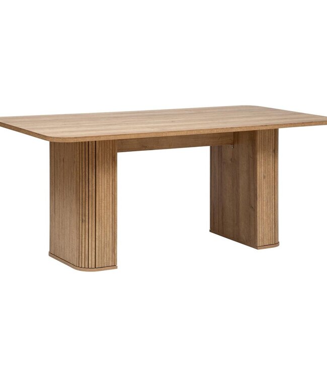 Eettafel in Fineer - 180x90x75cm - Houteffect