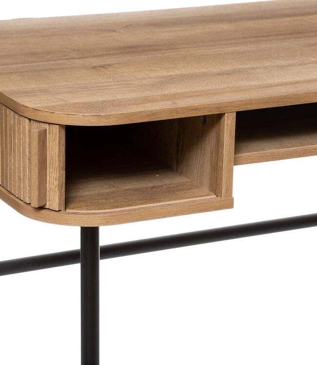 2-Door Desk - 105x60x75cm - Wood effect