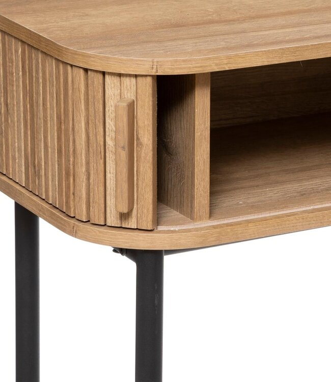 Wandtafel met 2 Deuren - 100x35x80cm - Eikeneffect