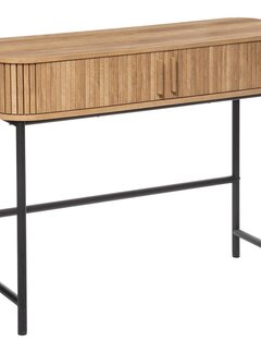 Atmosphera créateur d'intérieur Wall table with 2 doors - 100x35x80cm - Oak effect