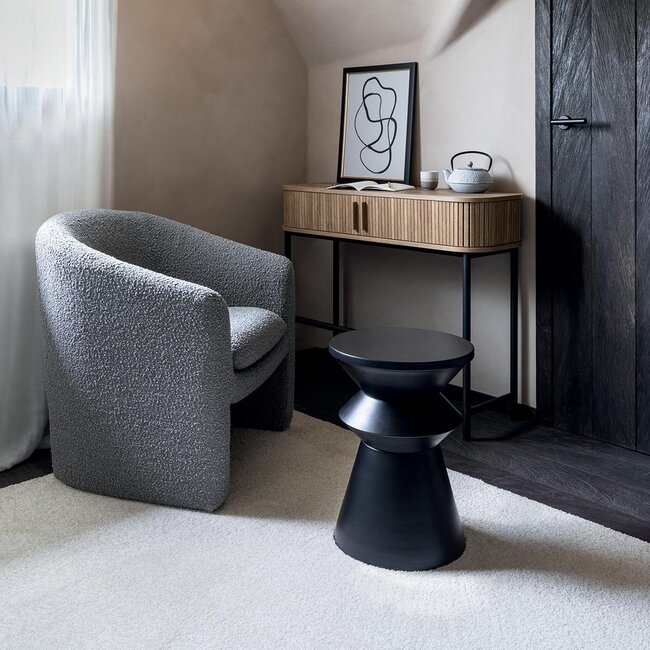 Wall table with 2 doors - 100x35x80cm - Oak effect