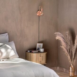 Atmosphera Bedside table with 2 Doors - 40x40x53cm - Oak effect