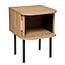 Atmosphera Bedside table with 2 Doors - 40x40x53cm - Oak effect
