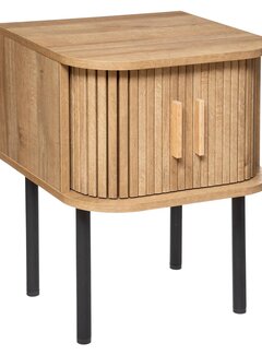 Atmosphera créateur d'intérieur Bedside table with 2 Doors - 40x40x53cm - Oak effect