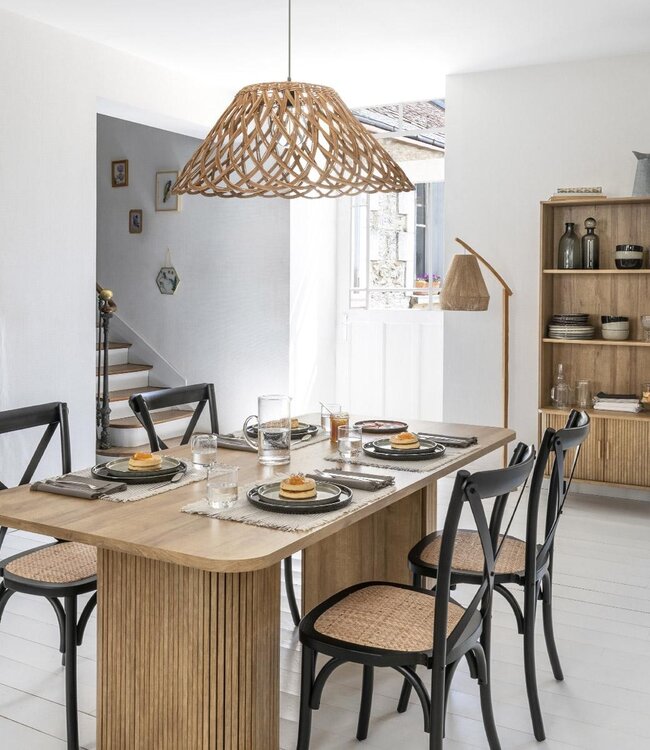 Boekenkast met 2 Deuren en 3 Planken - H180cm - Eikeneffect