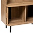 Bookcase with 2 Doors and 3 Shelves - H180cm - Oak effect
