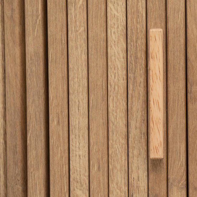 Bookcase with 2 Doors and 3 Shelves - H180cm - Oak effect