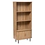 Atmosphera Bücherregal mit 2 Türen und 3 Regalen - H: 180 cm - Eicheneffekt
