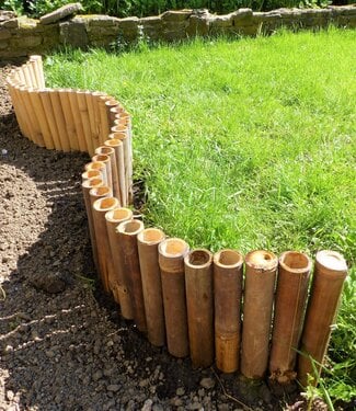 Koning Bamboe Flexibel Rolborder - 30x200cm - Bamboe - Licht