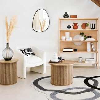 Atmosphera Round Coffee Table - Different Sizes - Wood Effect