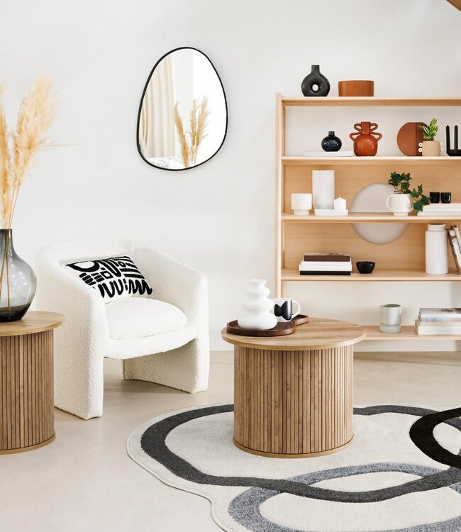 Round Coffee Table - Different Sizes - Wood Effect