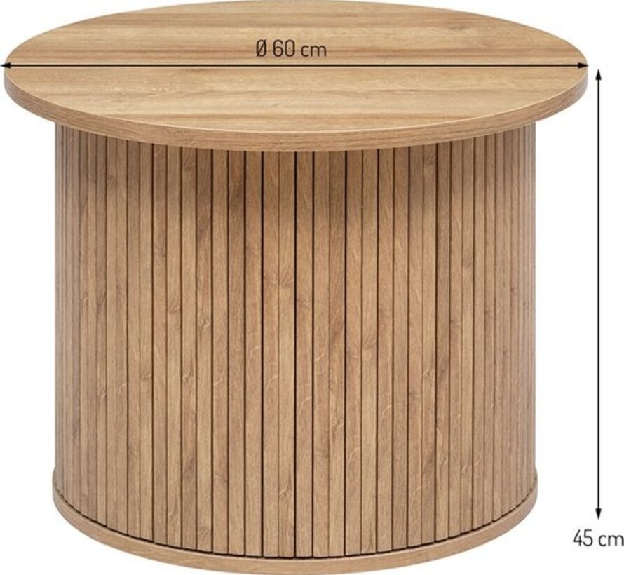 Round Coffee Table - Different Sizes - Wood Effect
