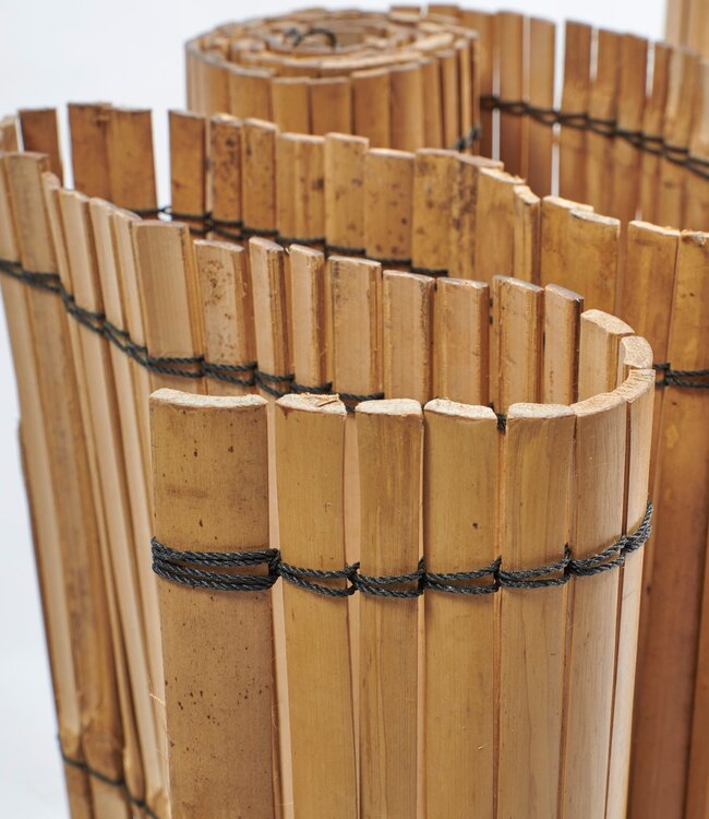 Privacy screen - Fence - Bamboo strips - Light Bamboo