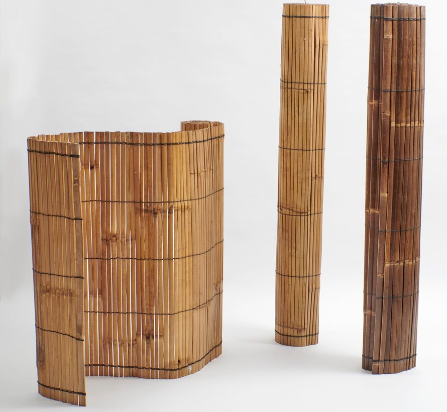 Brise-vue - Clôture - Bandes de bambou - Bambou foncé