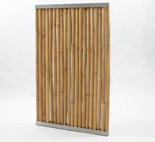 Bamboona Paravent en bambou avec cadre - Singes - Acier inoxydable