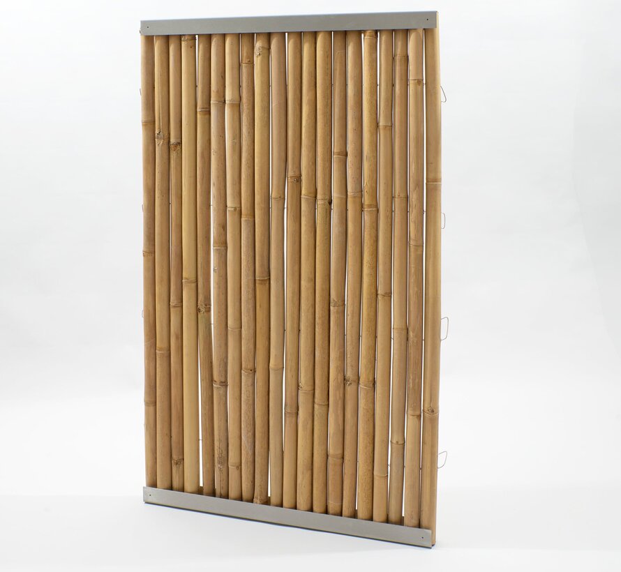 Bamboo Screen with Frame - Apes - Stainless Steel
