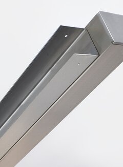 Koning Bamboe Stainless Steel Post with Pre-mounted Side Frame Profile - Huxley