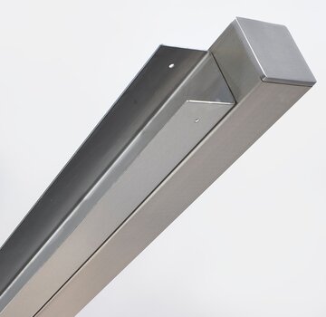 Koning Bamboe Stainless Steel Post with Pre-mounted Side Frame Profile - Huxley