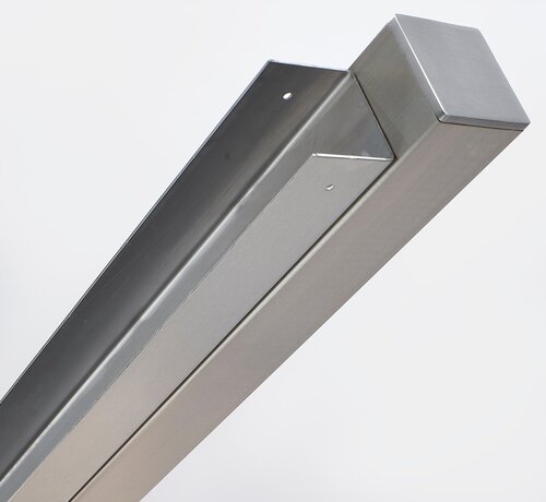 Koning Bamboe Stainless Steel Post with Pre-mounted Side Frame Profile - Huxley
