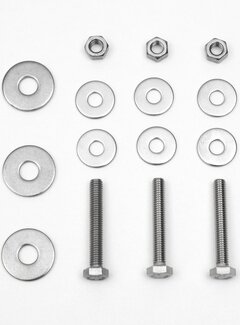 Koning Bamboe Mounting Set for Mounting Rail - Stainless Steel - Everest