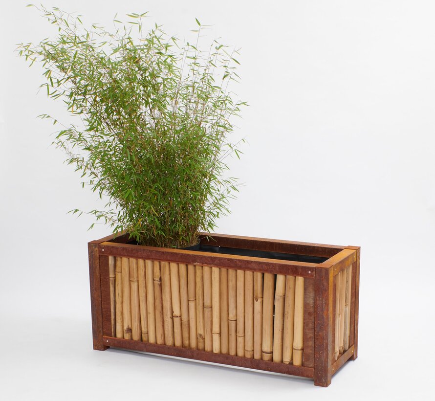 Bamboo Raised Planter - Elio - Light
