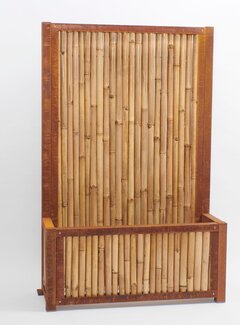 Koning Bamboe Bamboo Privacy Screen with Planter - Lucas - Light