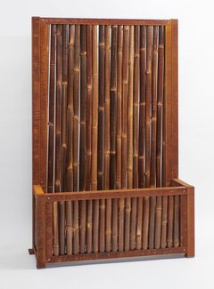 Koning Bamboe Bamboo Privacy Screen with Planter - Solace - Dark