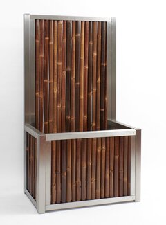 Koning Bamboe Bamboo Privacy Screen with Planter - Dusk - Dark