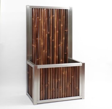 Koning Bamboe Bamboo Privacy Screen with Planter - Dusk - Dark