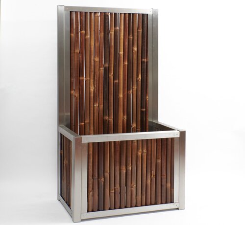 Koning Bamboe Bamboo Privacy Screen with Planter - Dusk - Dark
