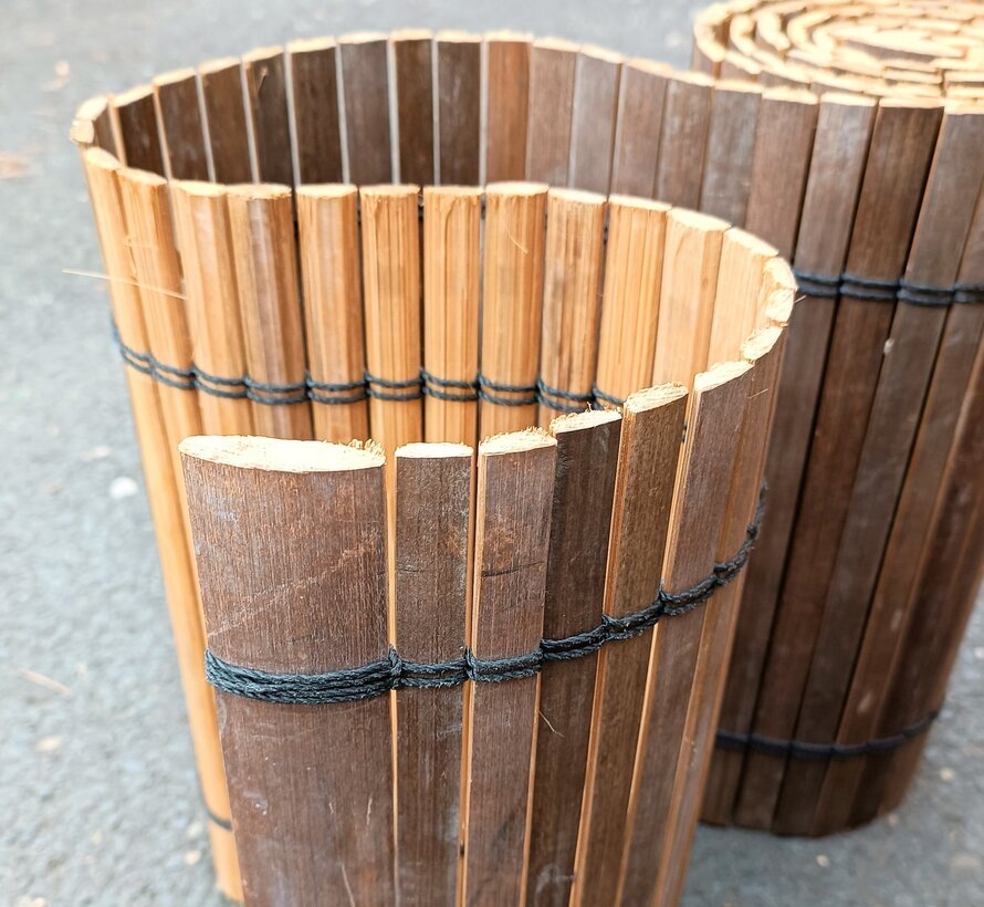 Bordure en Rouleau de Bambou - Rouleau de Bambou - 30x200cm - Foncé