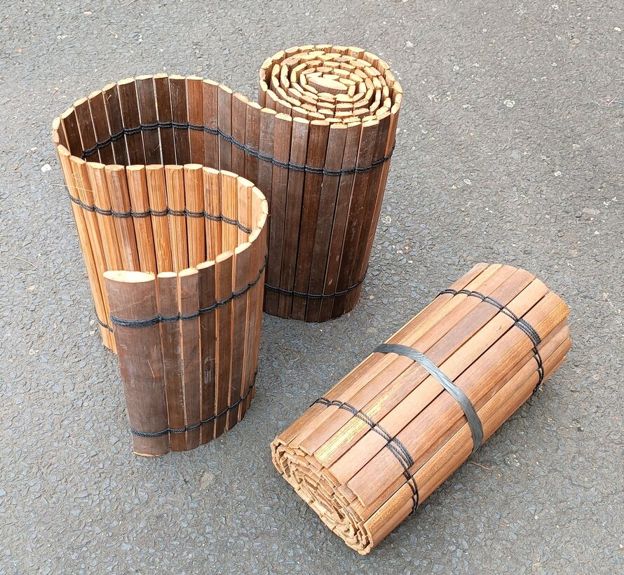 Bordure en Rouleau de Bambou - Rouleau de Bambou - 30x200cm - Foncé