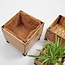Bamboo Planters - Set of 3 - Coconut Mat Insulation - Natural