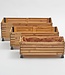 Rectangular Bamboo Planters - Set of 3 - Coconut Mat Insulation