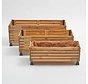 Rectangular Bamboo Planters - Set of 3 - Coconut Mat Insulation