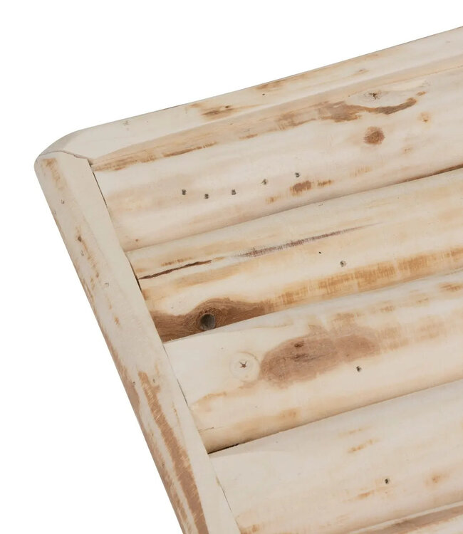 Side bench - 2-seater - Teak wood - Light brown