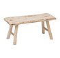 Banquette d'appoint - 2 places - Bois de teck - Marron clair