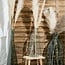 Atmosphera Side Seat Stool - Teak Wood - Beige
