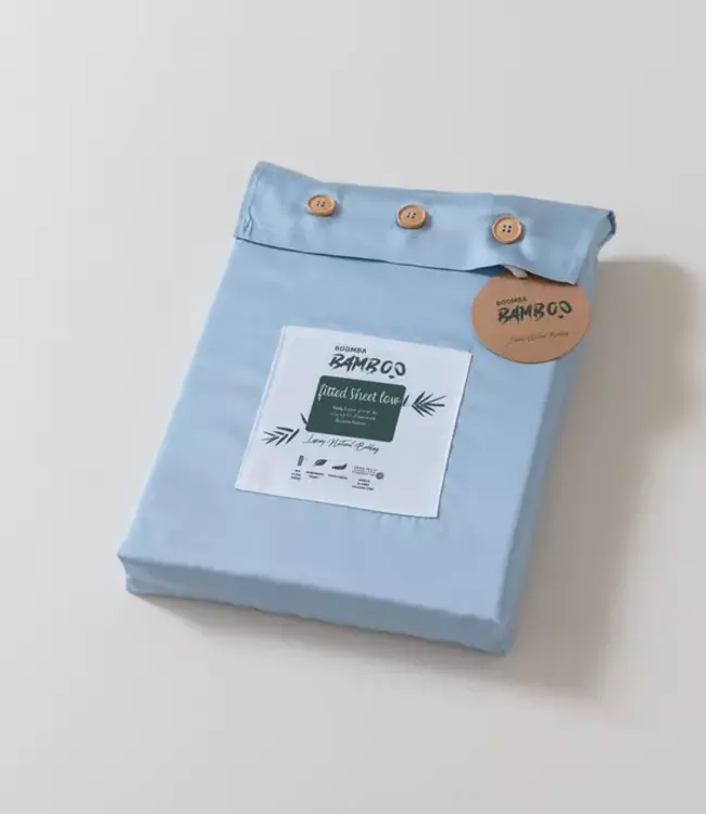 Bamboe Hoeslaken voor Topdekmatras - Premium - Blauw