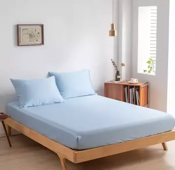 Boomba Bamboo Bamboo Fitted Sheet for Mattress Toppers - Premium - Blue